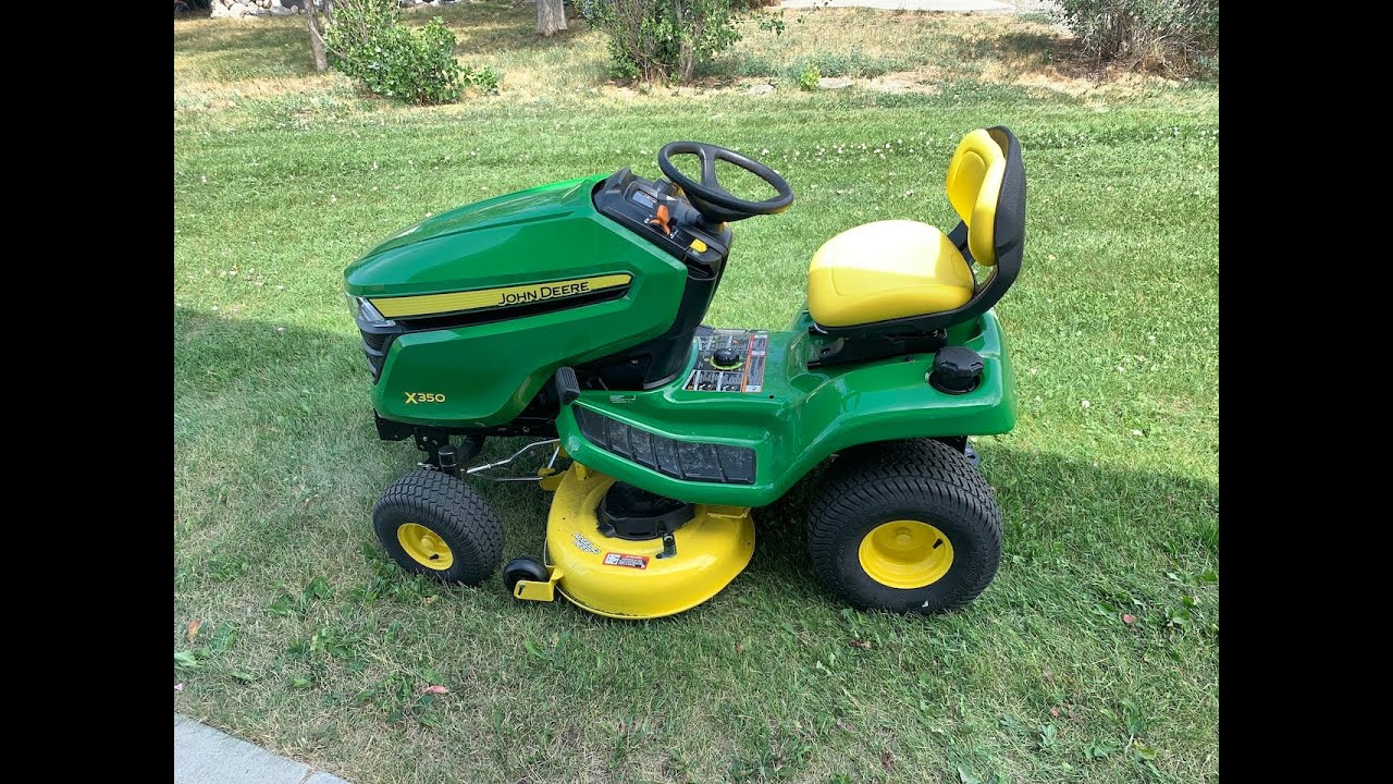 JOHN DEERE X350 MOWER CUTTING DEMO 852