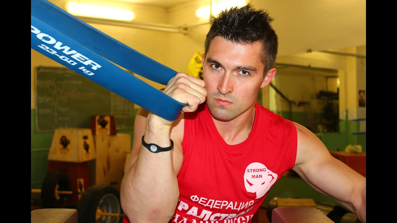 Артем Клименко: тренировка с резиновыми петлями R4P (arm wrestling training with power bands)
