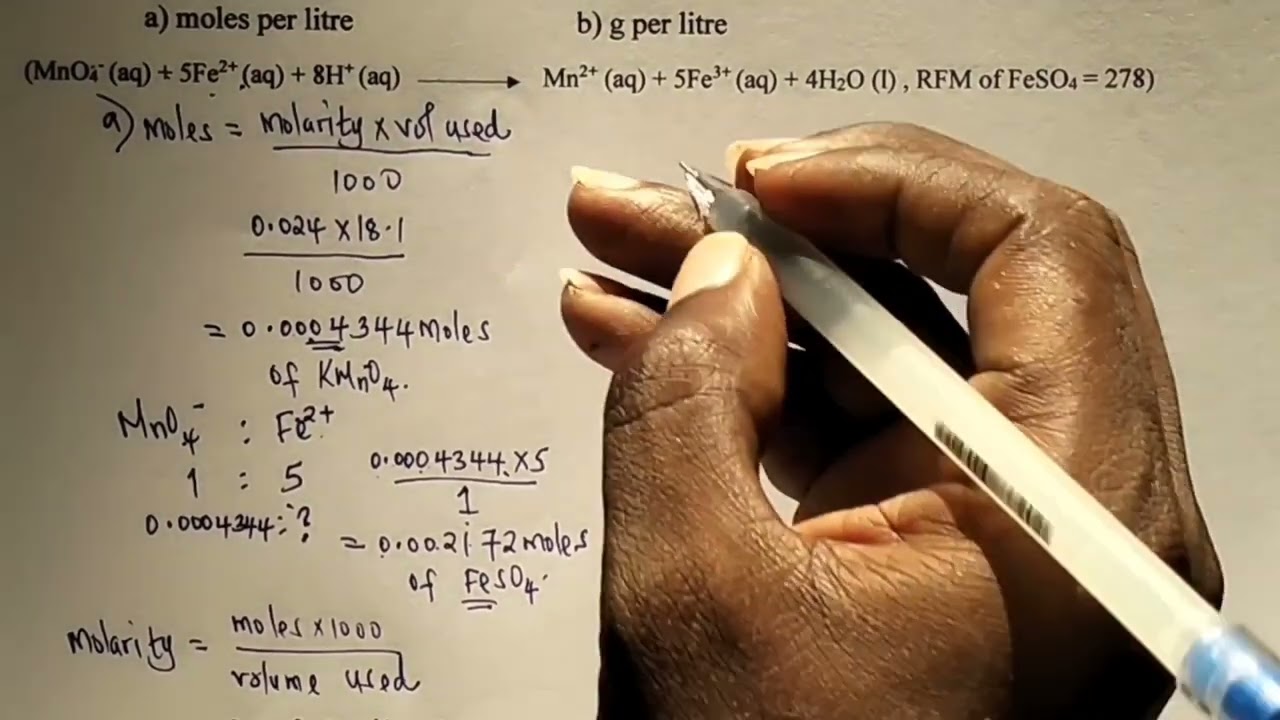 FORM 3: TOPIC 2: MOLE: LESSON 38 (Redox Titration) | ADEN CHEMISTRY