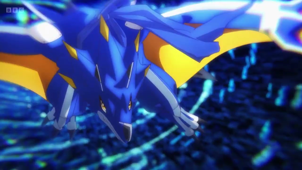 Digimon Ghost Game KausGammamon Super Digivolve to Canoweissmon English Dub