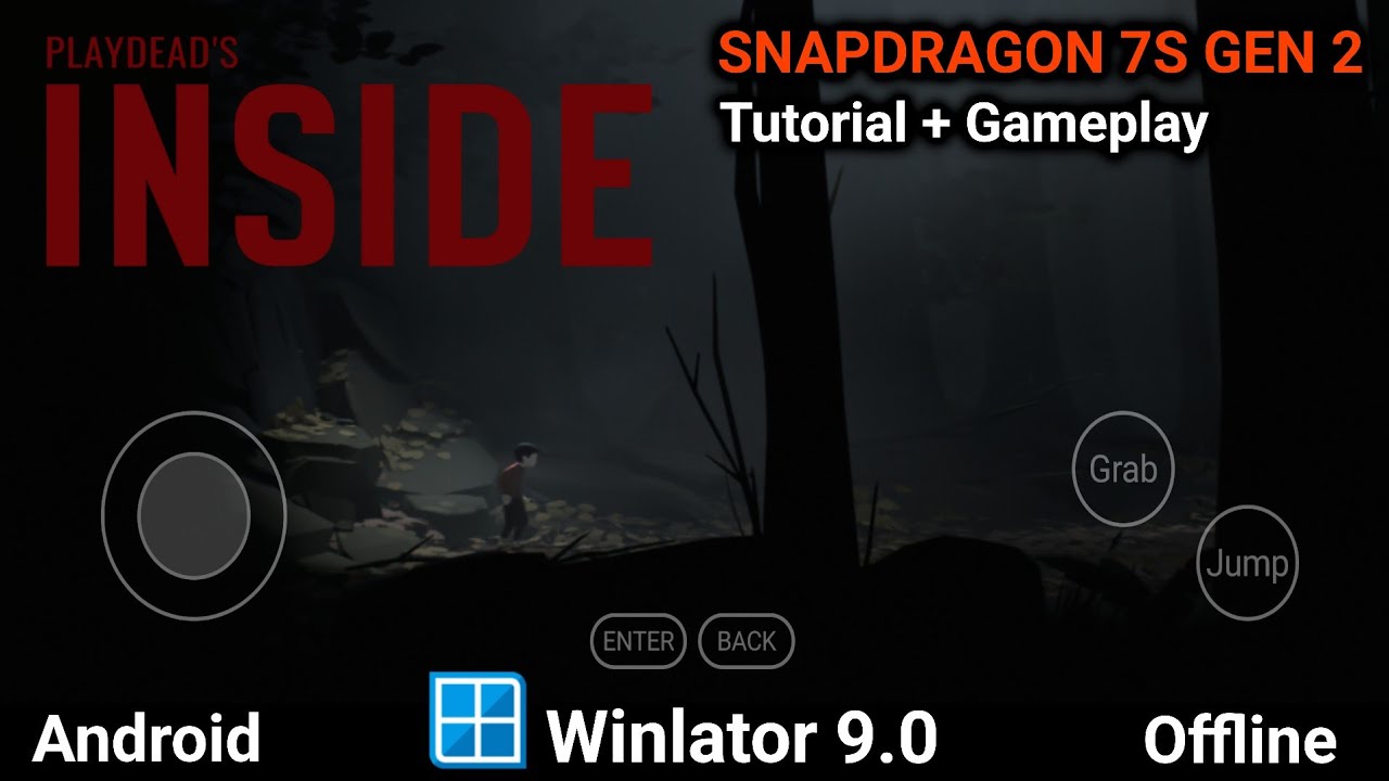 INSIDE Gameplay Test | Winlator 9.0 Amod1 (Windows Emulator) Android | Snapdragon 7s Gen 2