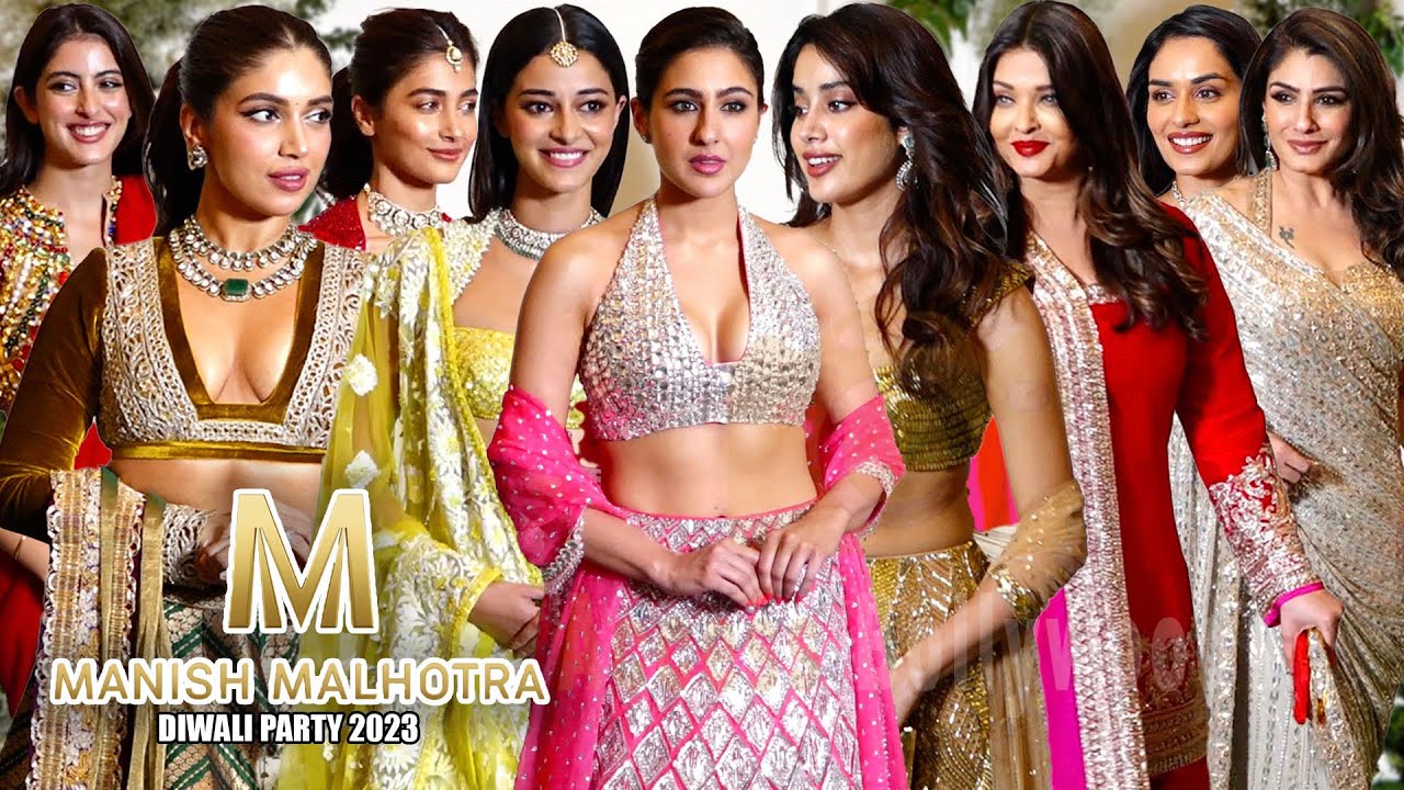 Sara, Ananya, Janhvi, Suhana, Aishwarya, Varun & More Celebs at Manish Malhotra’s Diwali Party