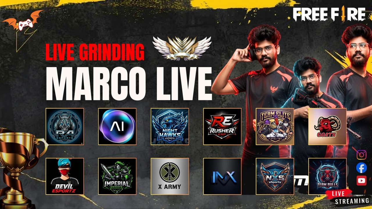 🔥 Full Map SQUAD Esports Tournament – Live! | Free Fire Battleground Action #freefirelive