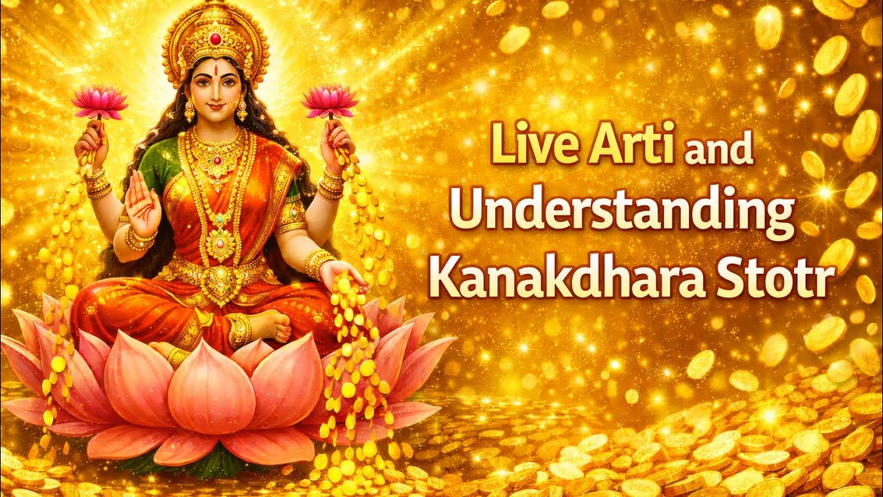 Live Arti Wednesday , कनकधारा स्त्रोत । पहले मंत्र का अर्थ