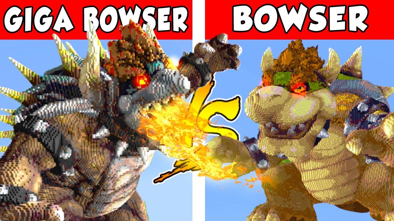 GIGA BOWSER vs BOWSER – PvZ vs Minecraft vs Smash