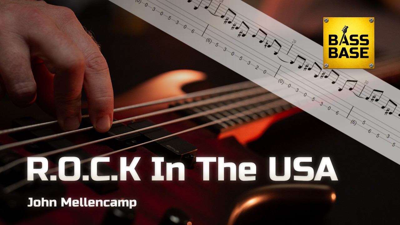 John Cougar Mellencamp - ROCK In The USA - Bass cover with tabs