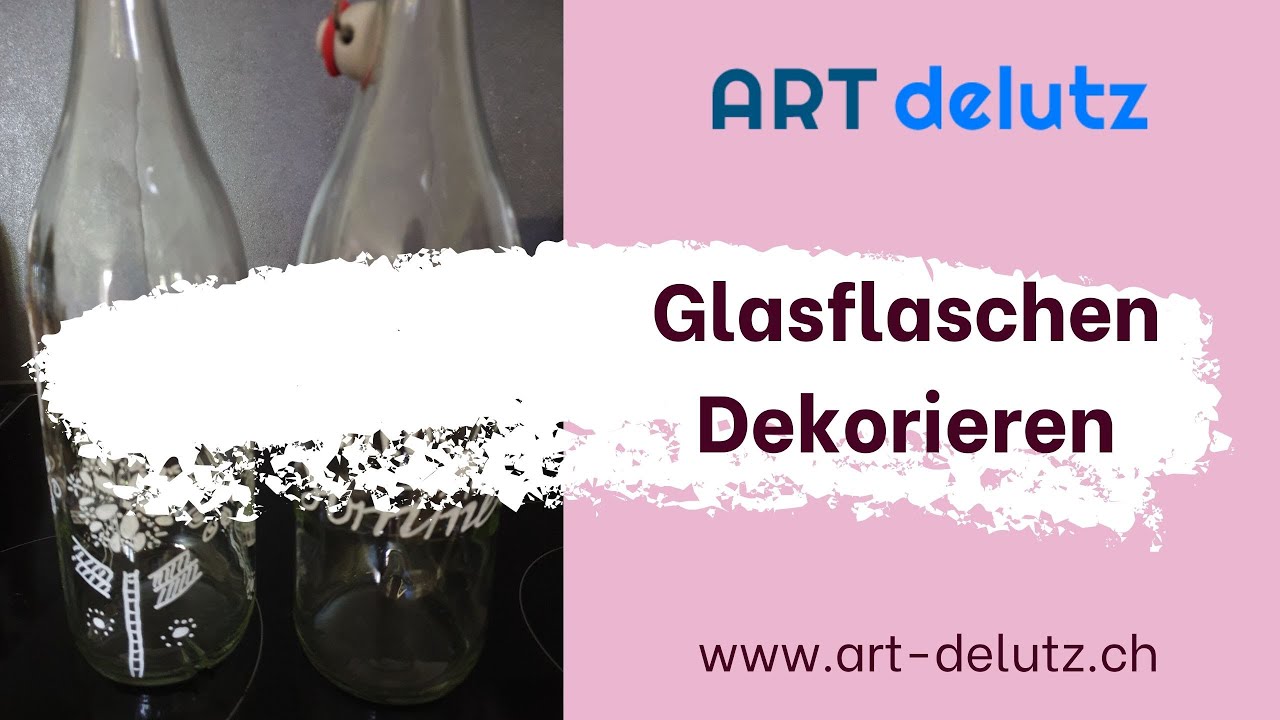 Glasflasche dekorieren