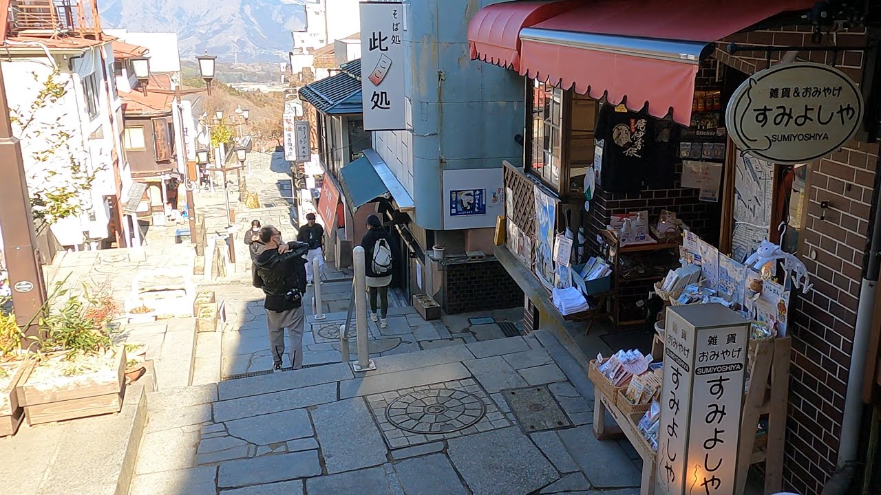 【伊香保温泉 石段街】Ikaho Onsen  - Japan 4K Walk・ Main street of hot spring town Ishidangai