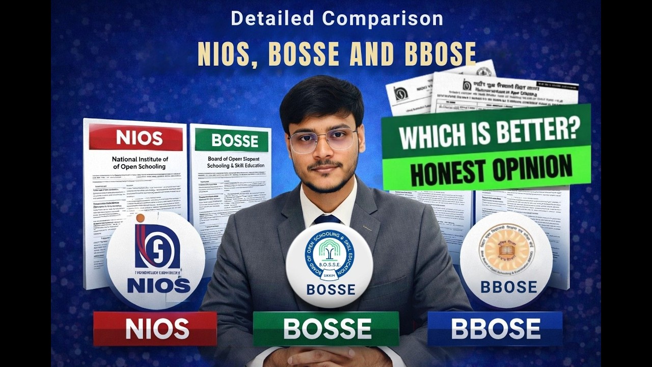 Detailed Comparison: NIOS vs BOSSE vs BBOSE | Best Open Schooling Board 2025