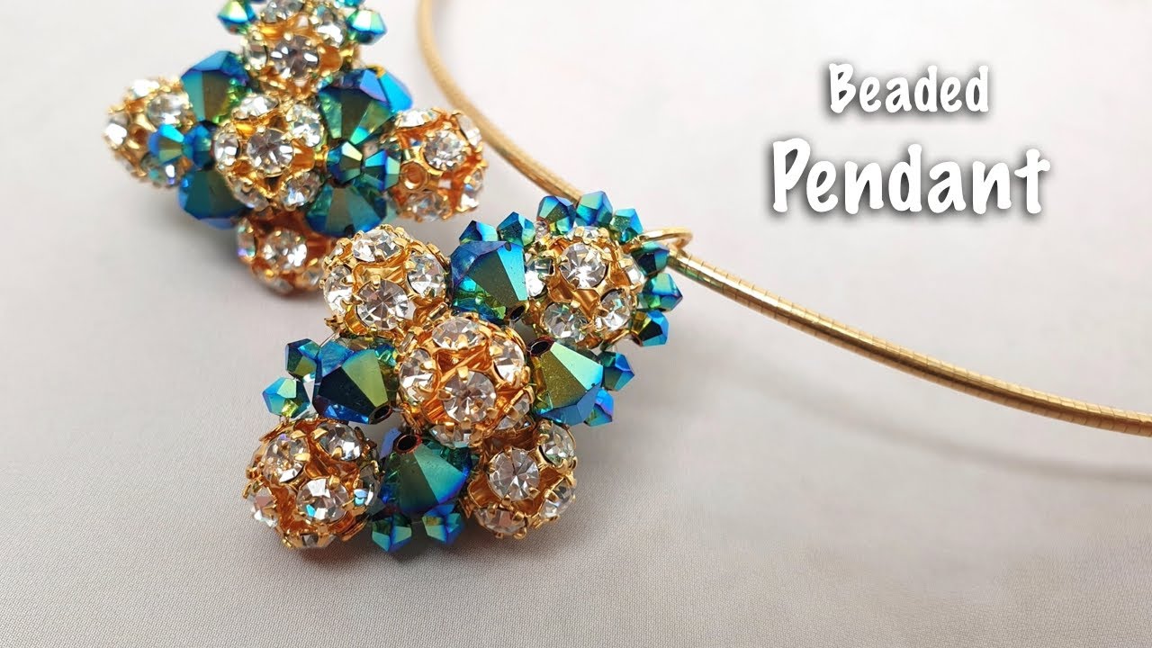 Beaded Pendant | Beading pendant tutorials | 비즈 쥬얼리 | 비즈 팬던트 목걸이 | ビーズ DIY | ビーズ ペンダント| ビーズネックレス