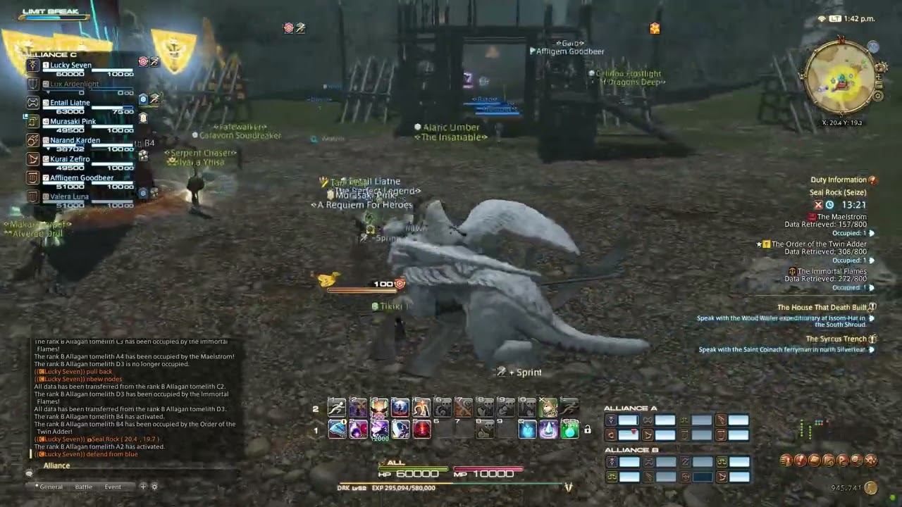 FF14 PVP - Dark Knight 3.1M DMG 32K0D49A Frontlines Seal Rock