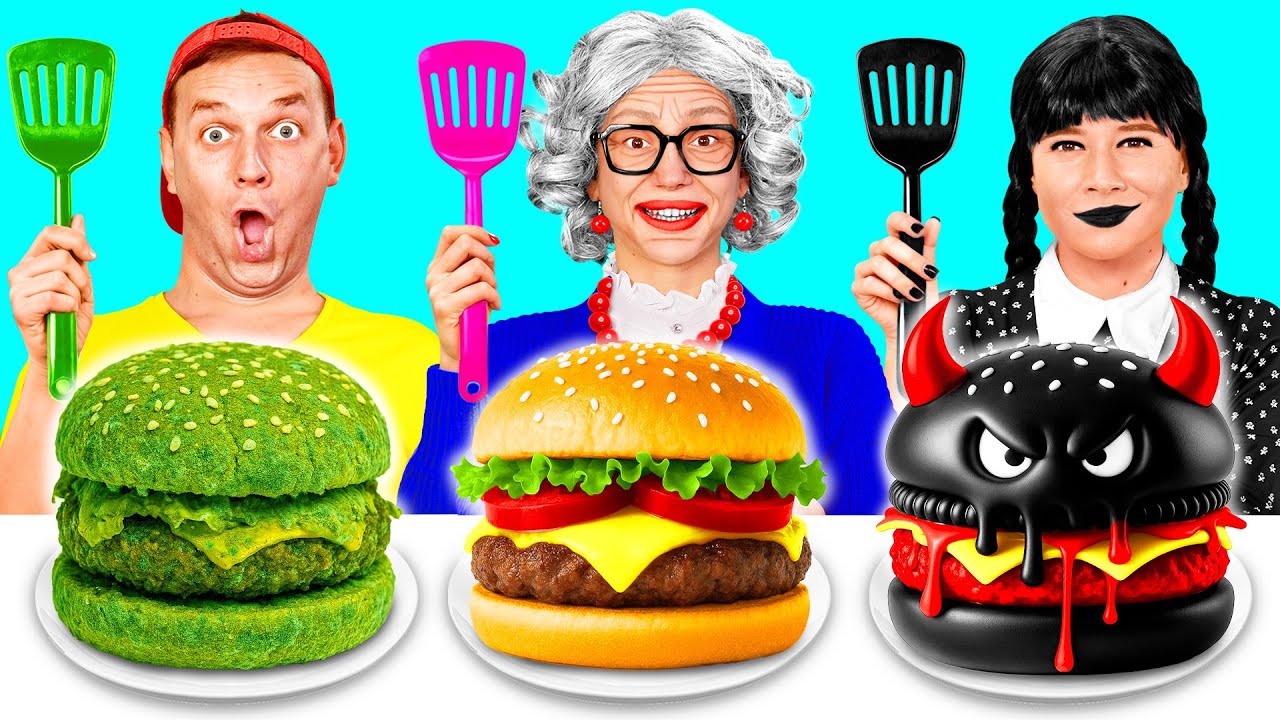 Кулинарный Челлендж: Уэнсдей МакДональдс против Бабушки от Funny Funny