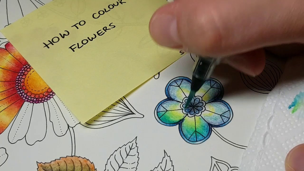 Derwent Inktense Pencils - how I colour flowers