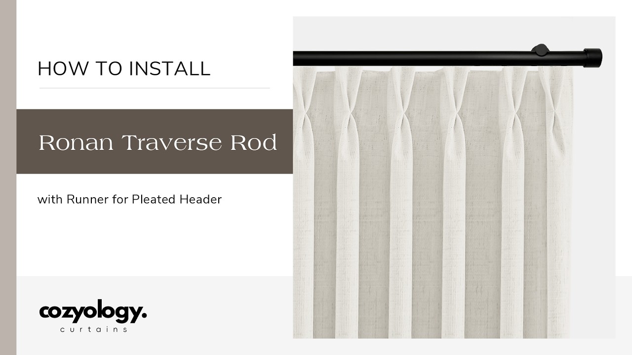 How to Install Ronan Traverse Rod (Runner for Pleated Header) | Cozyology