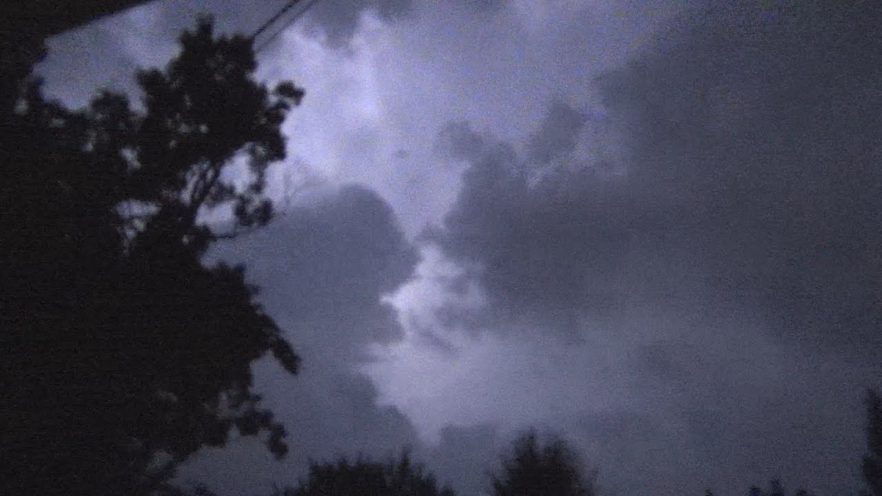 [HD] Lightning and Heavy Rain - NJ Thunderstorms - 6/25/14