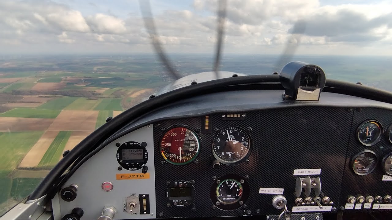 Atterrissage à Amiens Glisy LFAY en Zenaire 601.
