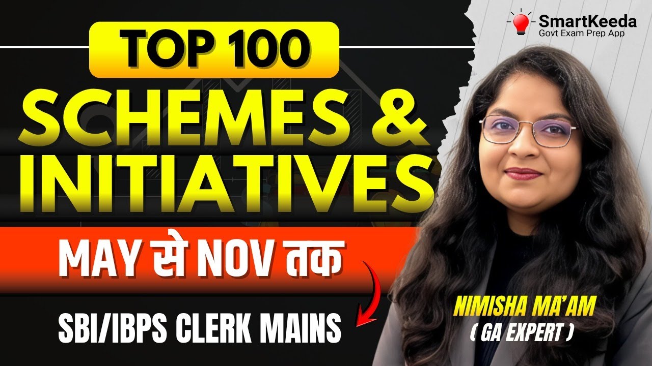 Top 100 Govt Schemes Marathon | Last 6 Months (May&ndash;Nov) | Live CA Class | Smartkeeda CA MockDrill
