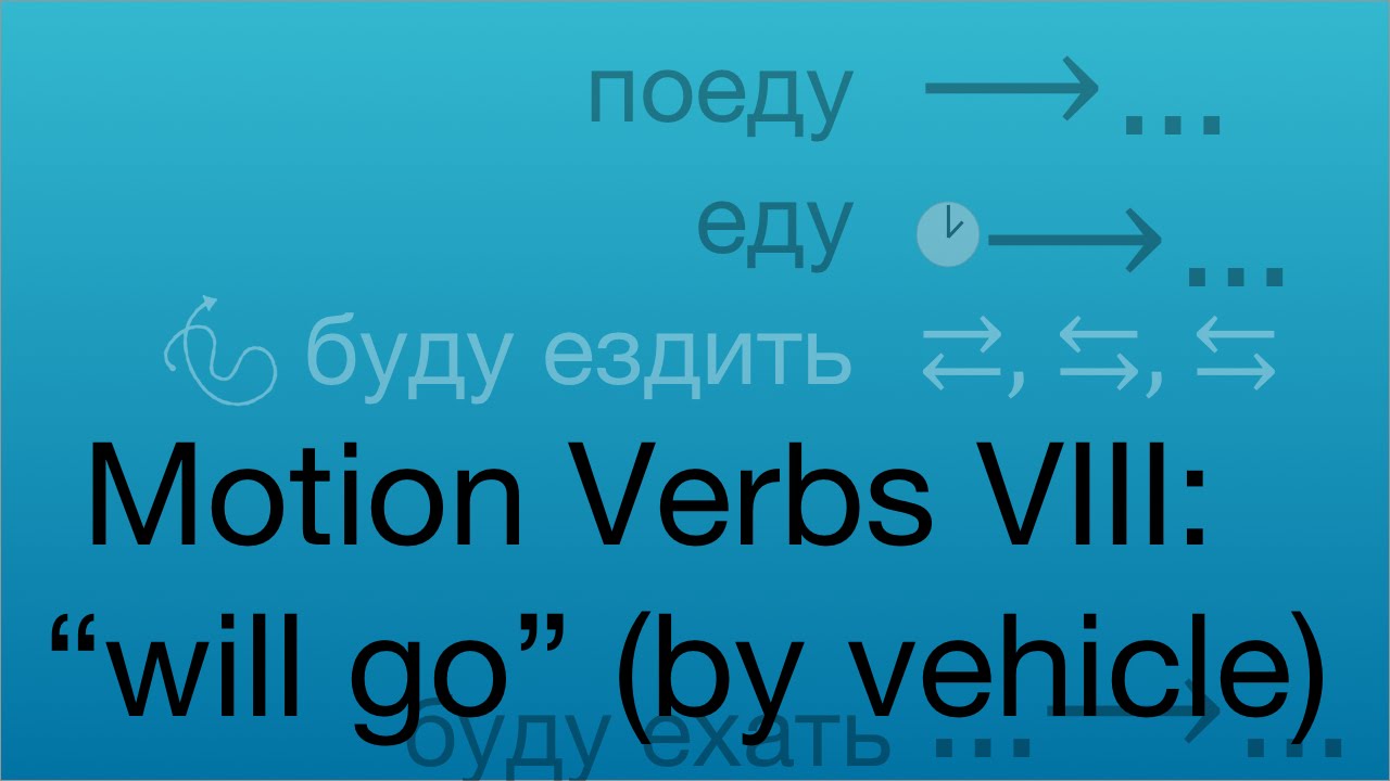 Russian Motion Verbs VIII: 