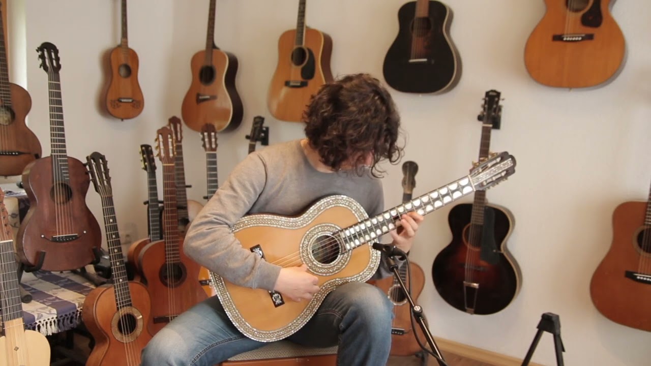 Telesforo Julve - highly decorated + beautiful sounding guitar- we have never seen anything like it!