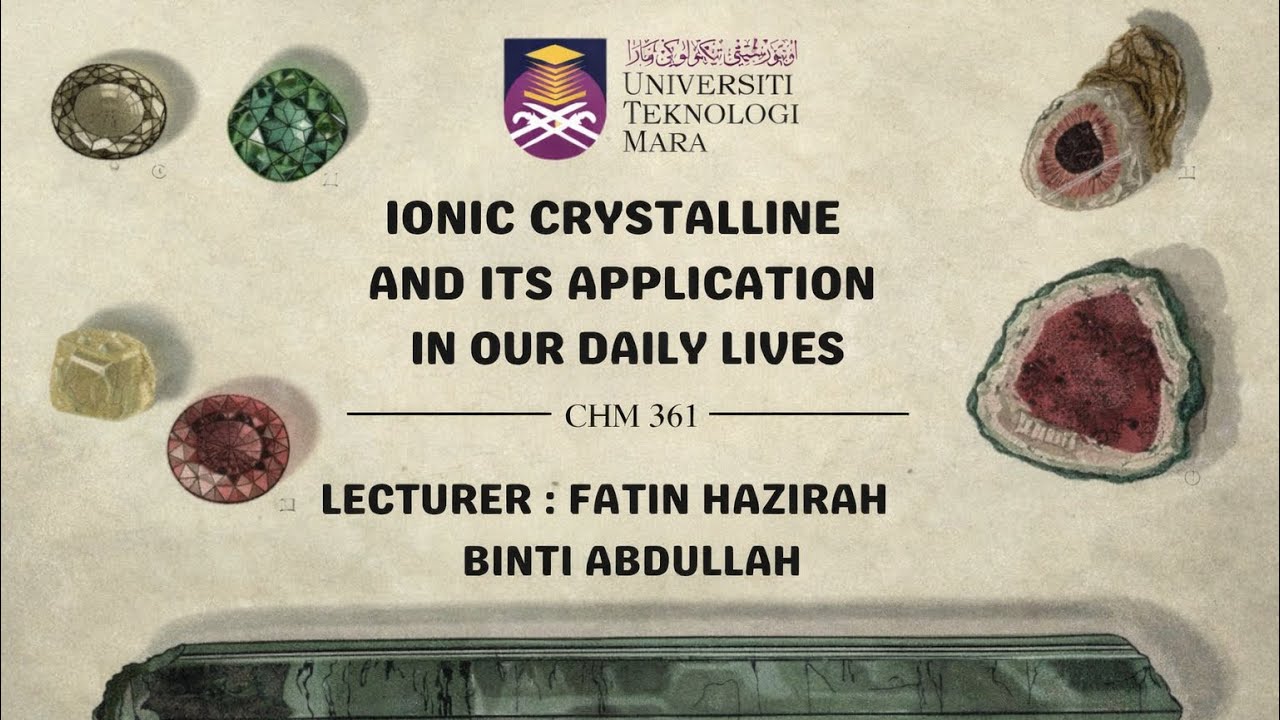 CHM361 | Ionic Crystalline and Its Application in Our Daily Lives