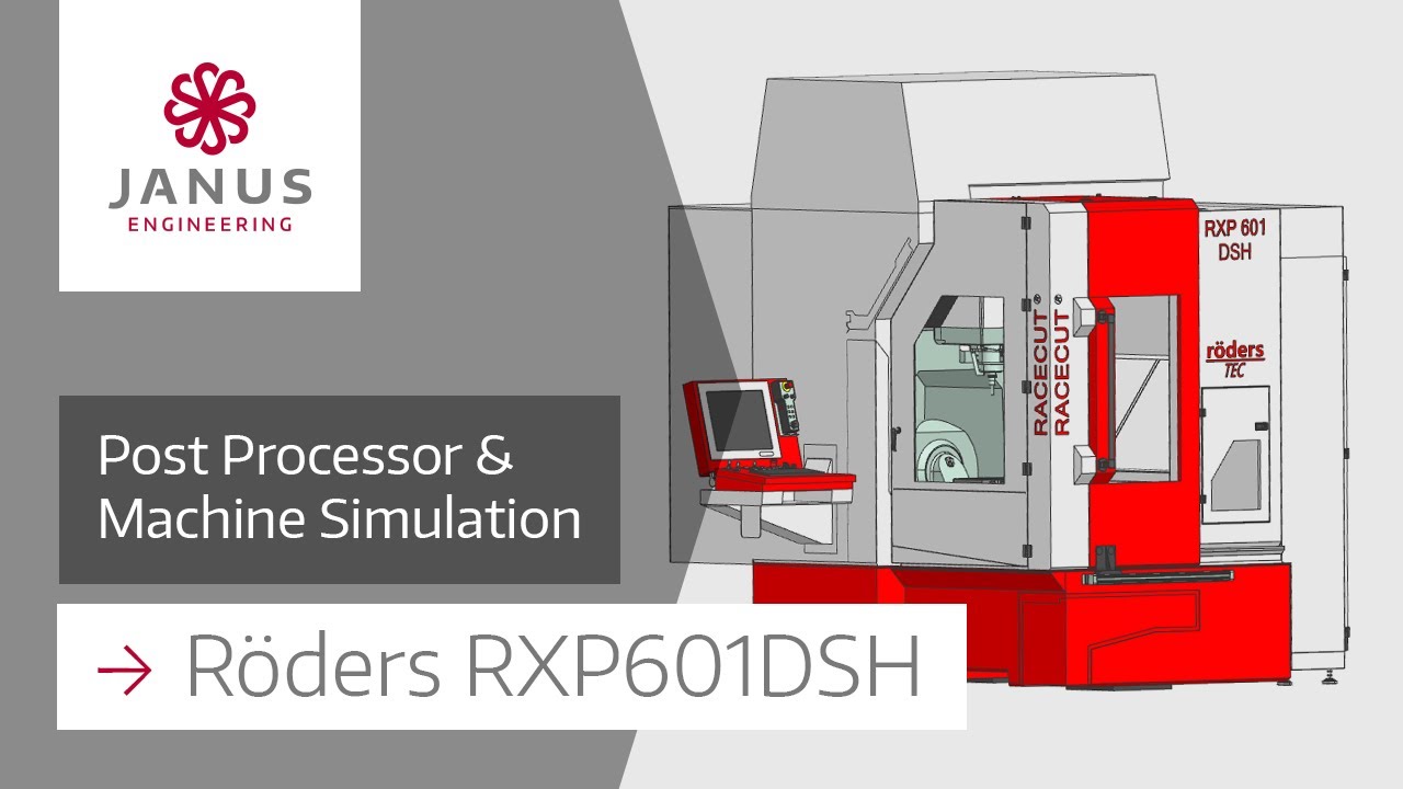 5-Achs Postprozessor und Maschinensimulation f&uuml;r R&ouml;ders RXP601DSH #Fr&auml;smaschine ⚙🔍