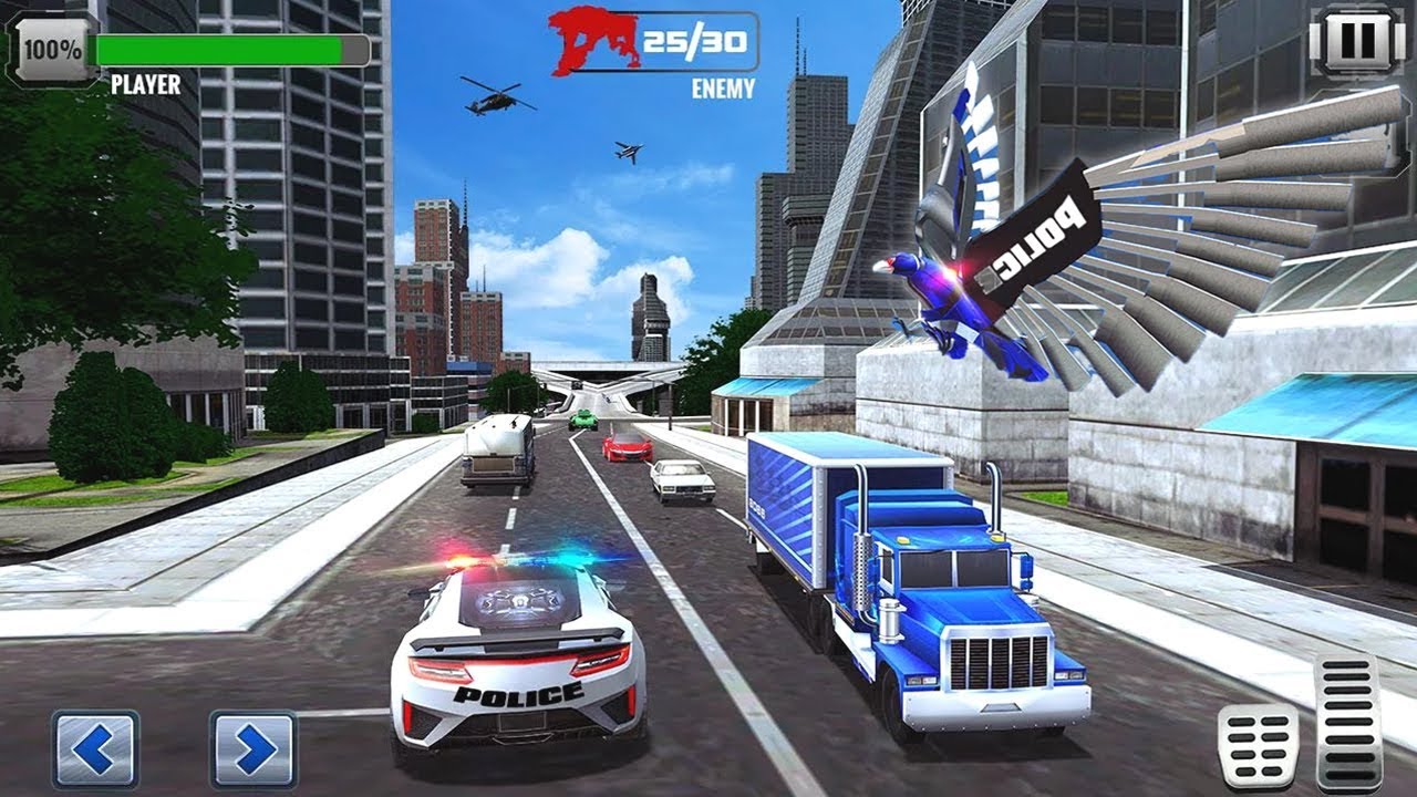 US Police Transform Robot Car Cop Eagle (by Kick Time Studios) Android Gameplay [HD]