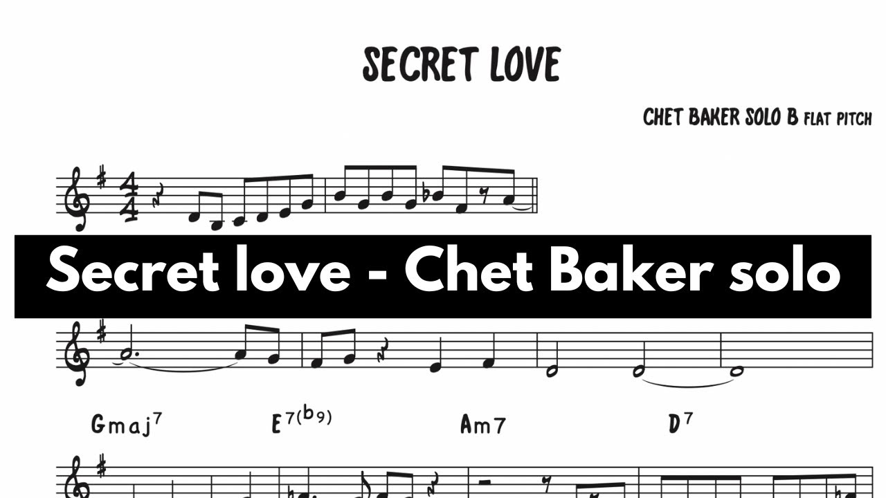 Chet Baker transcription - Secret love