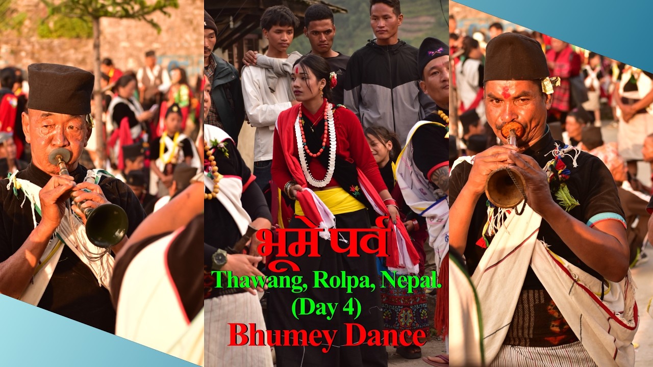 Enjoy the भूमे पर्व dance, day 4 at Thawang Rolpa, Nepal. The music and dance complement each other.