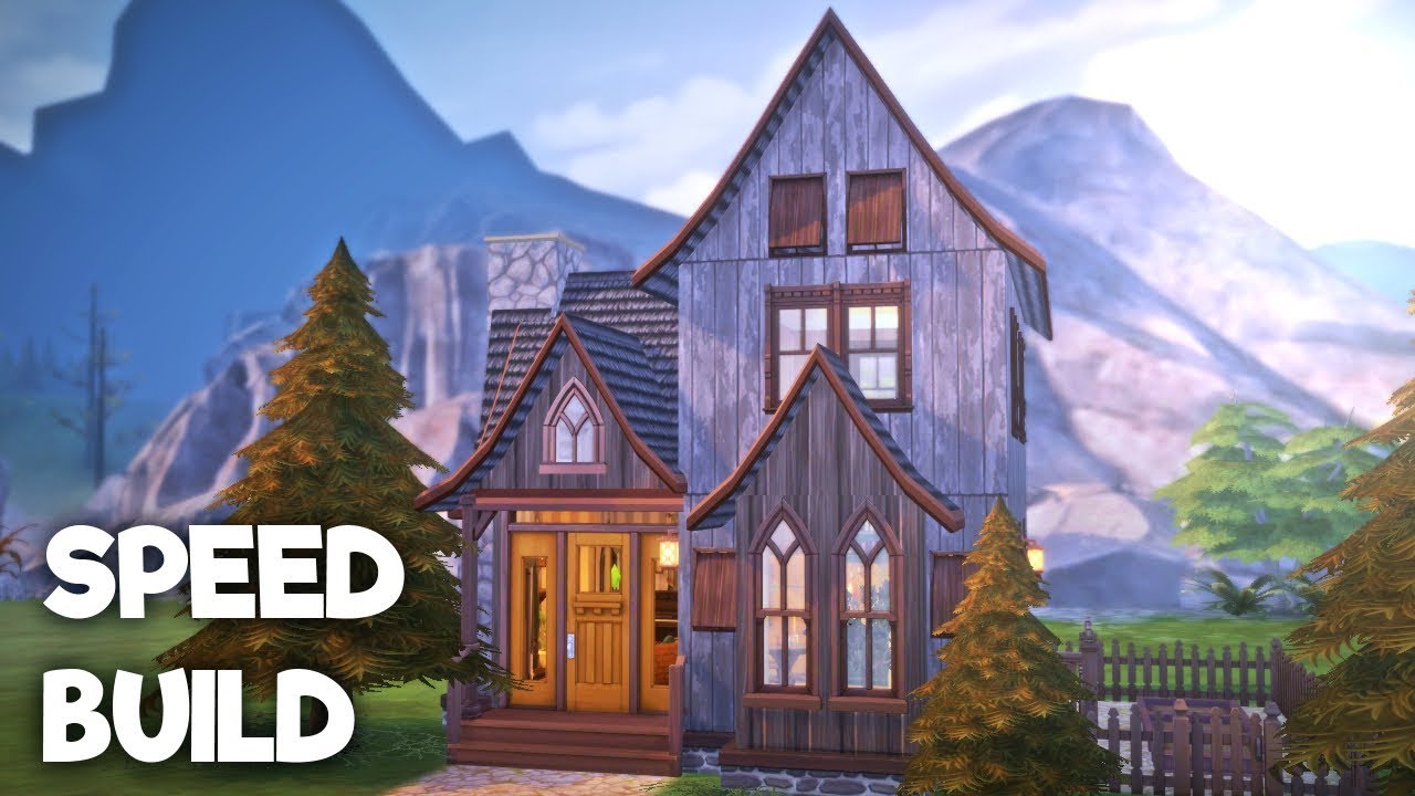 WITCHES AND WARLOCK STARTER HOUSE || The Sims 4: Speed Build