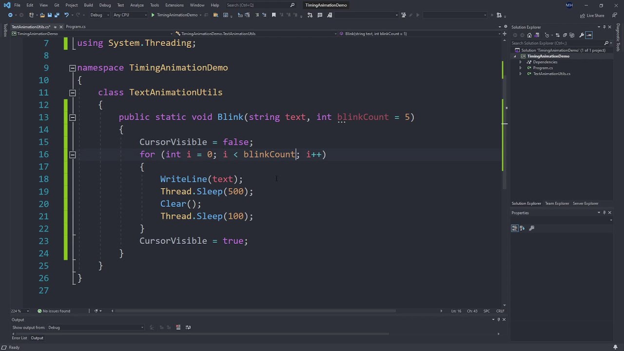 Intro to C#: Extra - Console Animation via Thread.Sleep