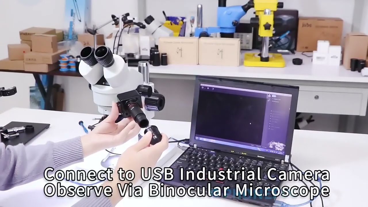 MECHANIC R75T-B1 7-45X Trinocular Stereo Microscope With Big Base Extension Holder