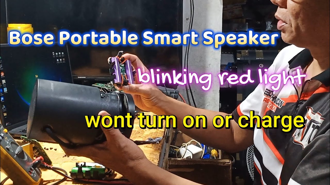 Bose Portable Smart speaker, blinking red light how to repair...