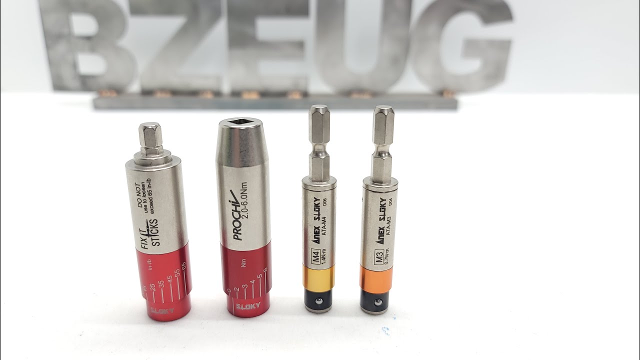 Torque Adapters and Limiters made by SLOKY for PROCHI, ANEX and FIX IT STICKS.