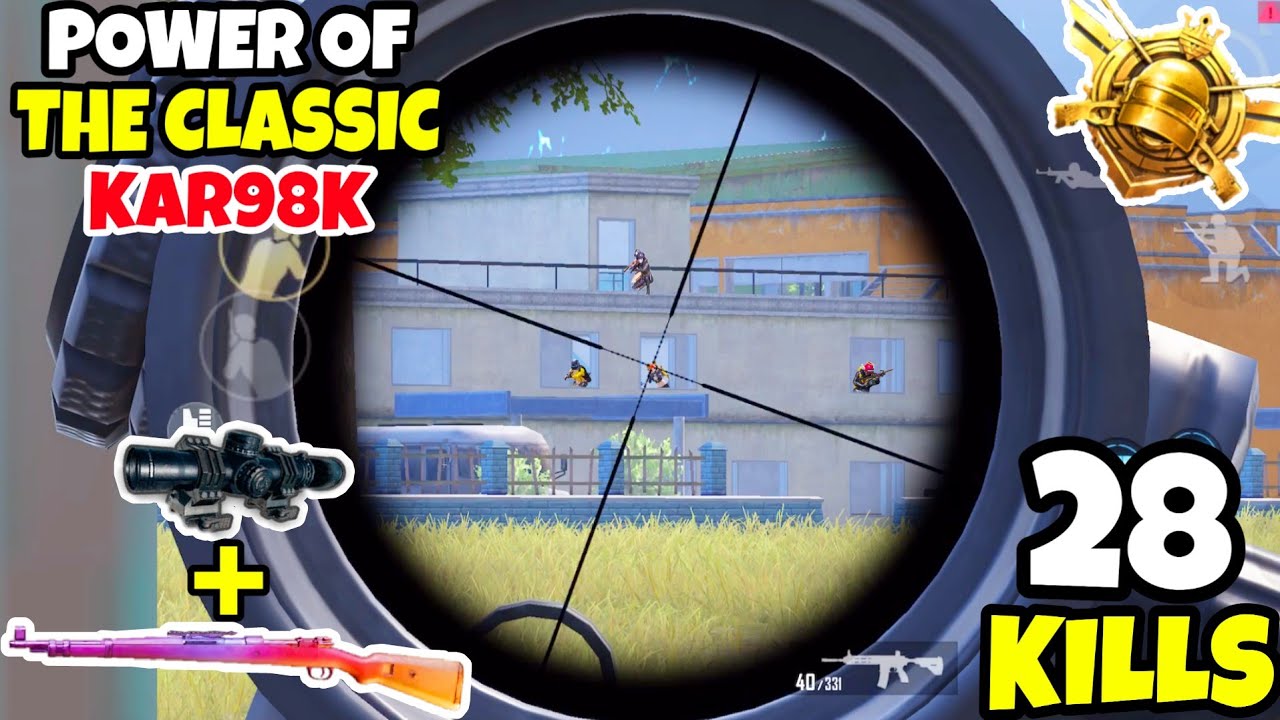The True Power of The CLASSIC KAR98K in PUBG Mobile • (28 KILLS) • PUBGM (HINDI)