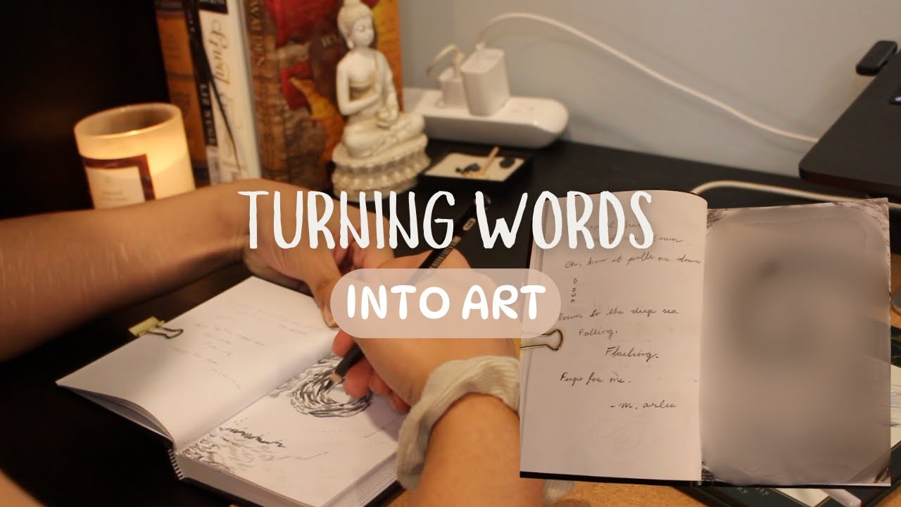 Turning My Stories Into Art | A Relaxing Sketchbook & Writing Vlog