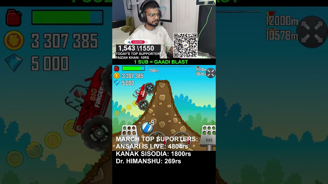 Hill Climb Racing LIVE 🔥 Impossible Challenge | High Score Gameplay