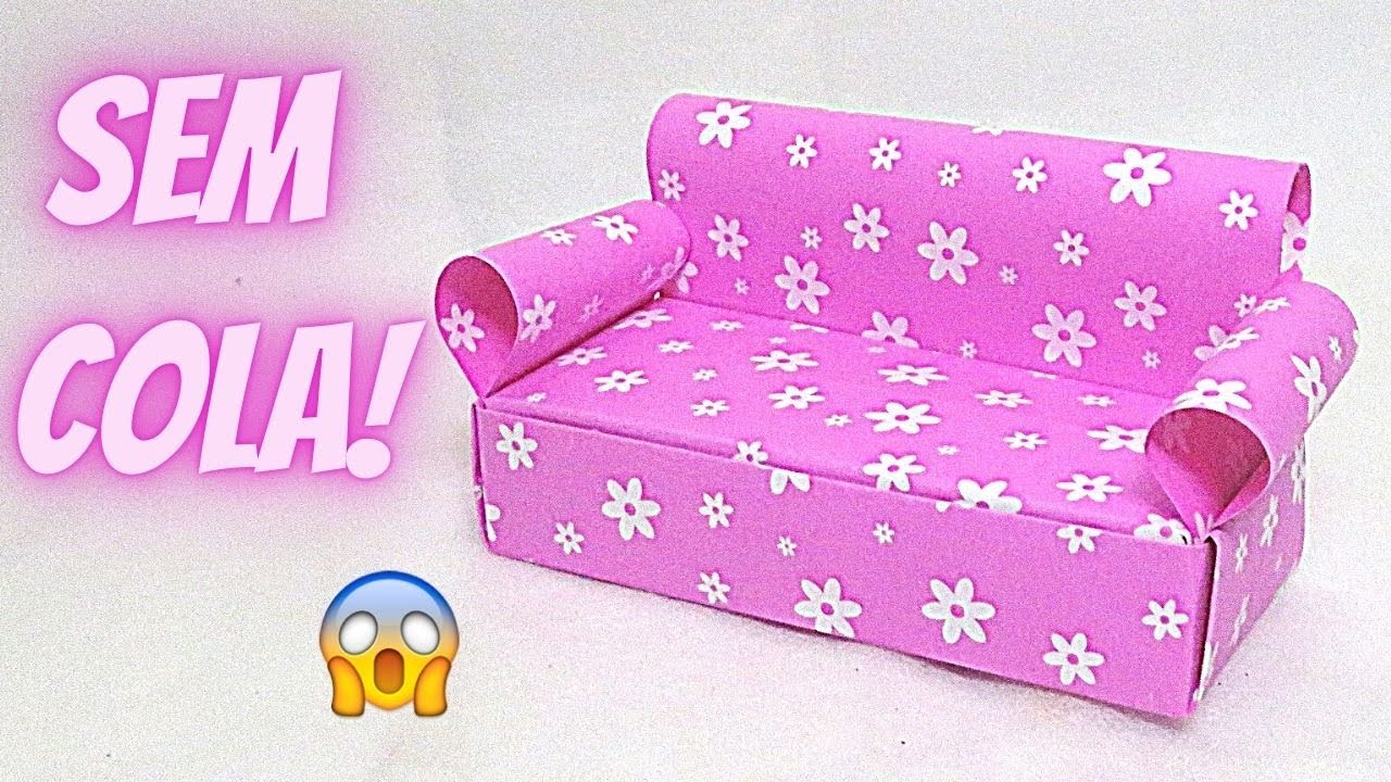 Como fazer sof&aacute; para bonecas apenas com papel e tesoura | Pricity