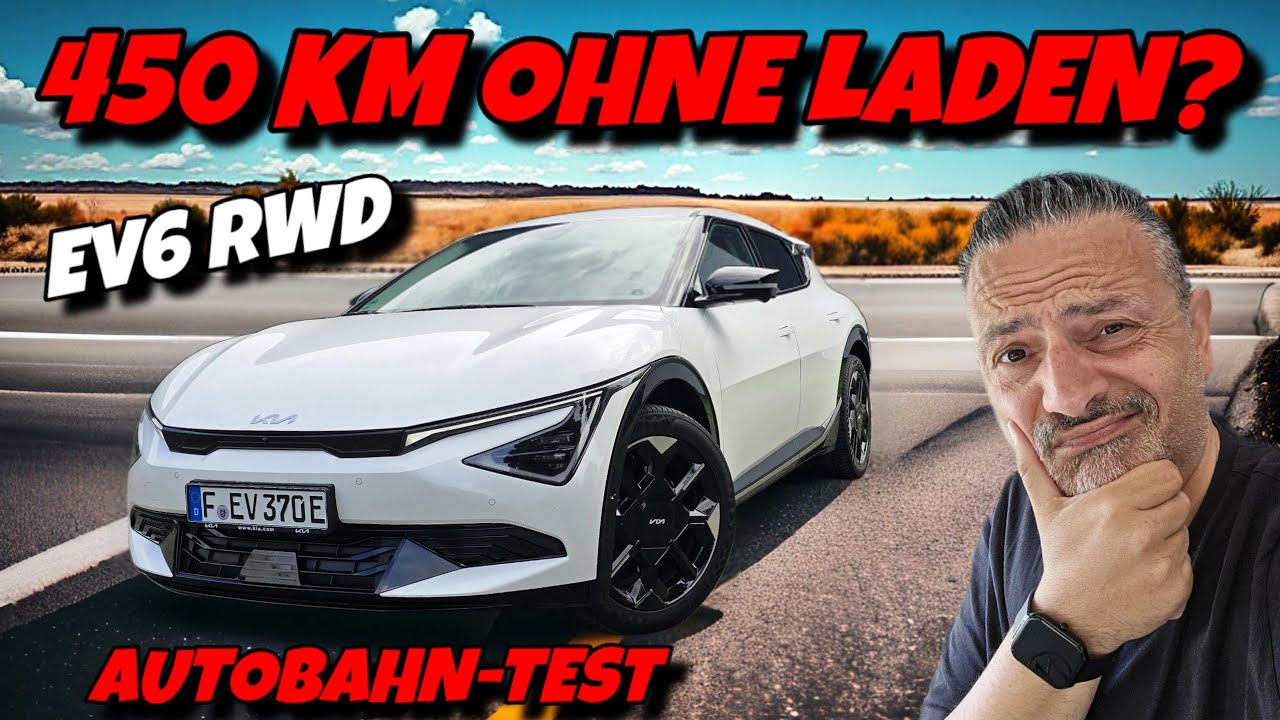 450 Km Autobahn ohne Laden? Kia EV6 Rwd Earth im realen Härtetest. #kiaev6 #ev