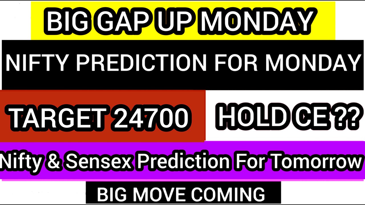 monday market prediction | Nifty Prediction | Sensex Prediction | Monday market gap up or gap down