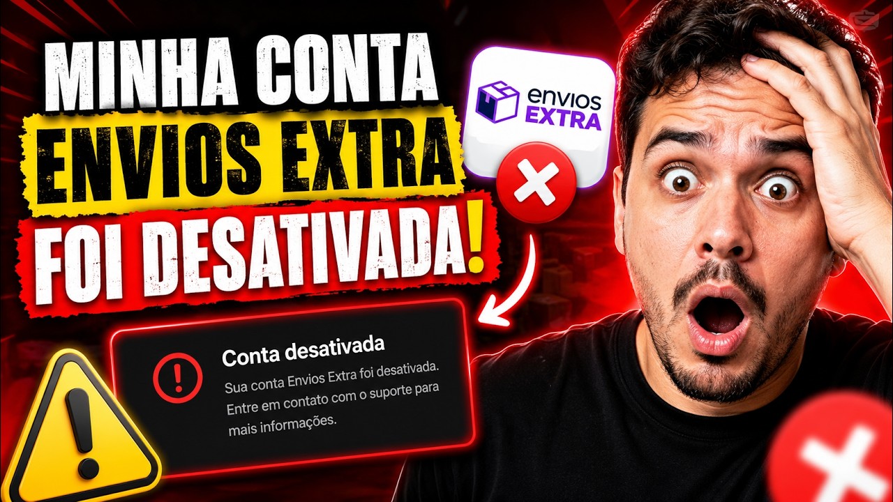 2026 | CONTA ENVIOS EXTRA BLOQUEADA ou PAUSADA E AGORA? (Envios Extra)