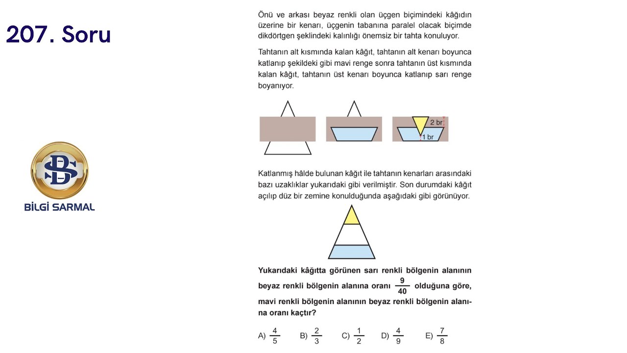 Günün Geometri Sorusu-207 (Bilgi Sarmal Yayınlarından) | YKS2026 
