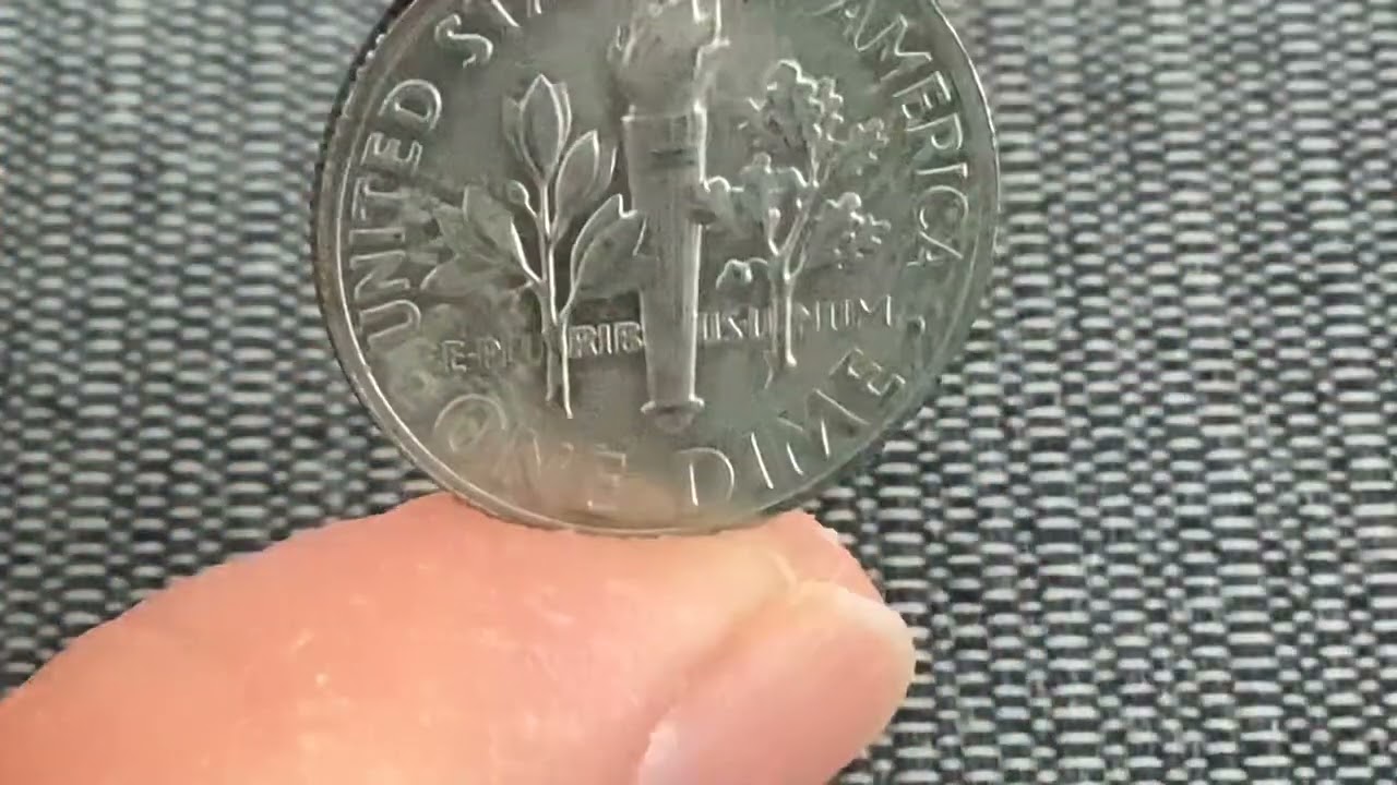 1968 D, One Dime, defect & error coin.