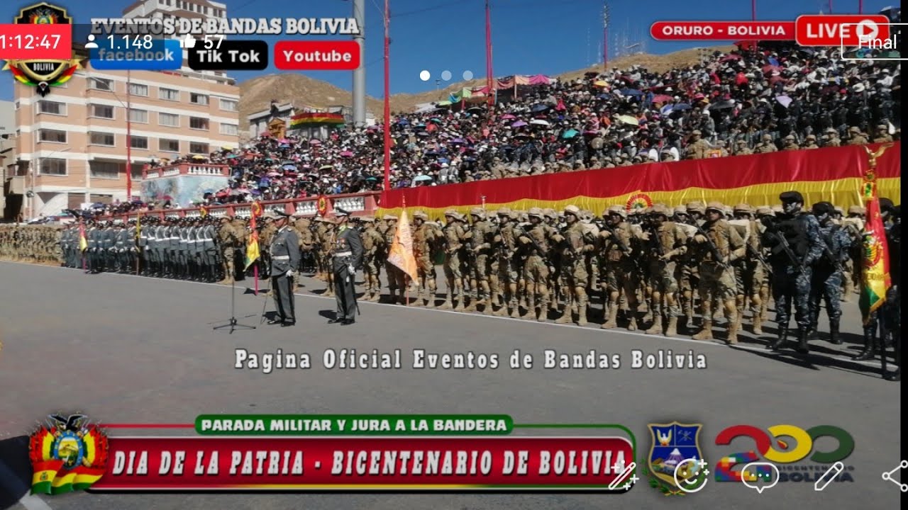 PARADA MILITAR Y JURA A LA BANDERA - CONMEMORANDO EL BICENTENARIO DE BOLIVIA DÍA DE INDEPENDENCIA