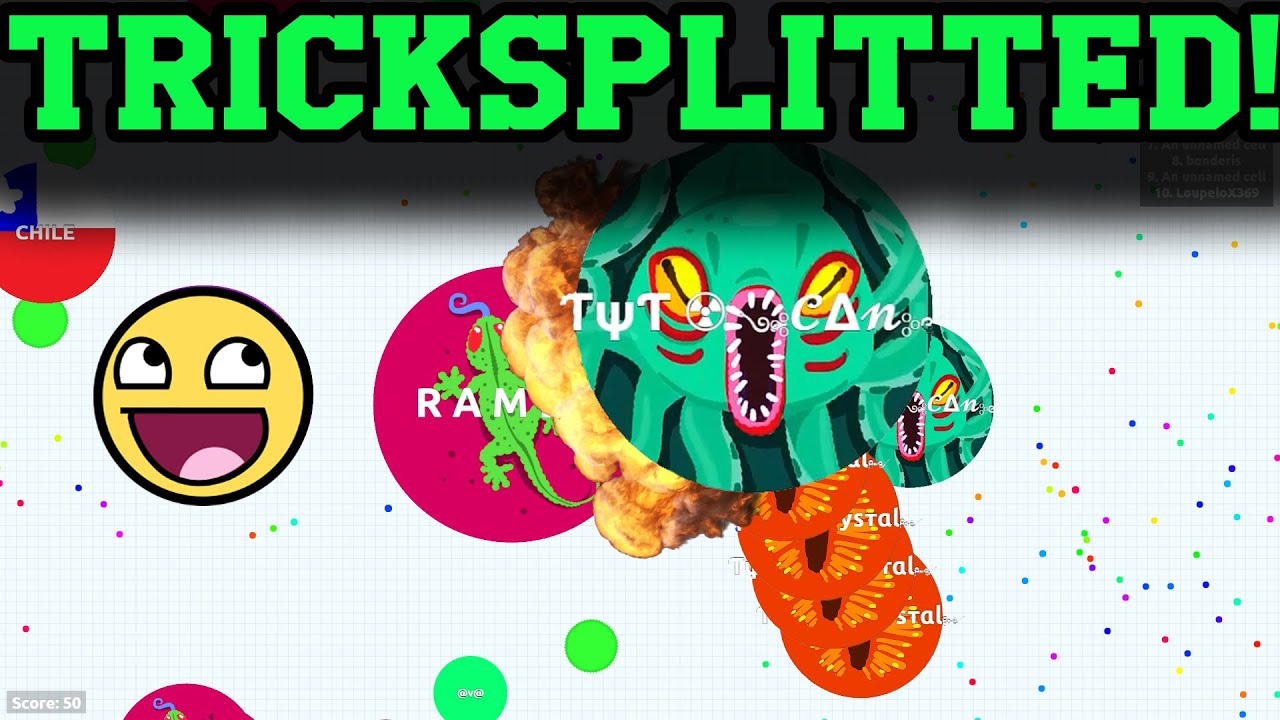10x TRICKSPLITS in one Agario Gameplay // Agar.io TYT Gameplay