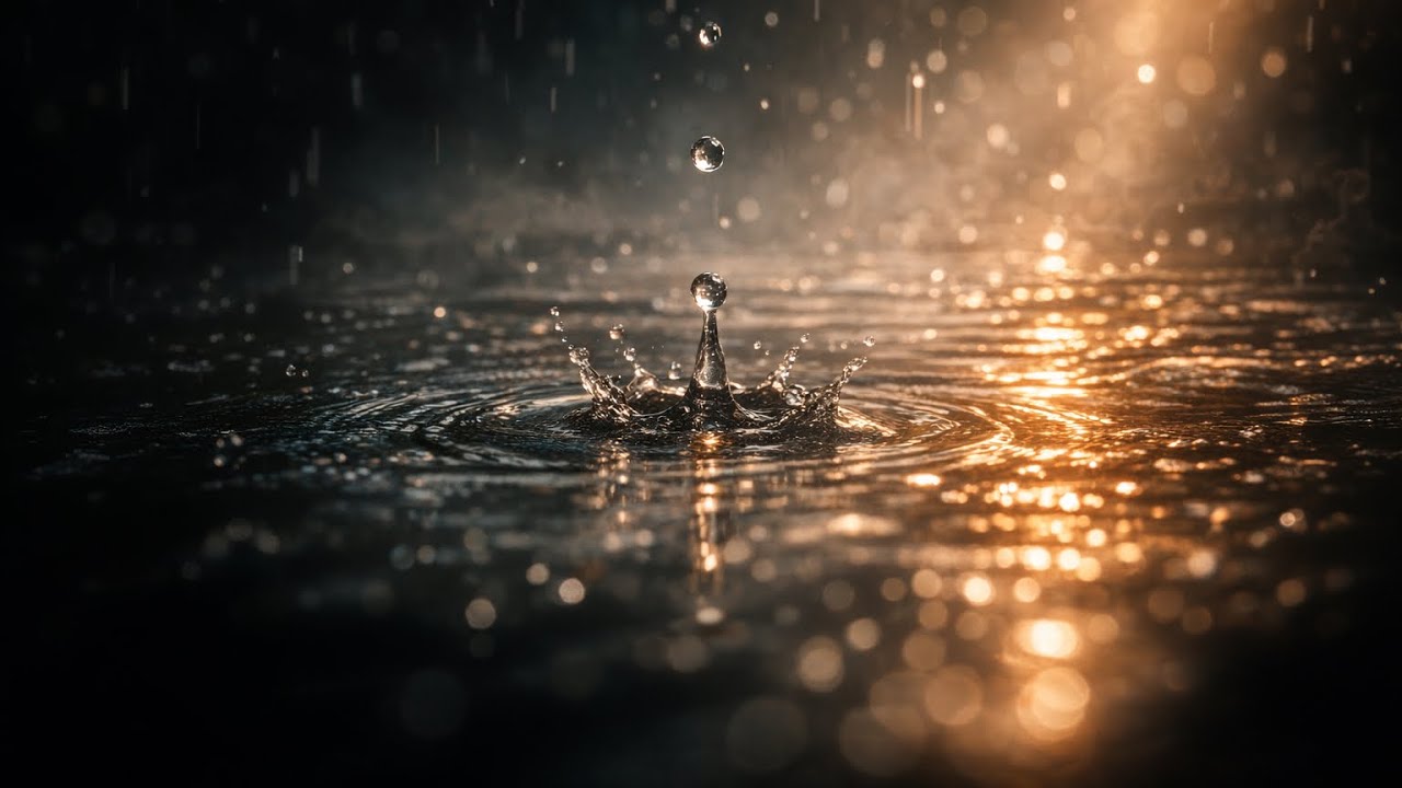 10 Hours Rain & Water Drops – Black Screen, No Ads | Deep Sleep