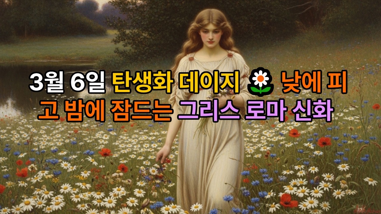 3월 6일 탄생화 데이지 🌼 낮에 피고 밤에 잠드는 ‘태양의 눈’ 신화 이야기