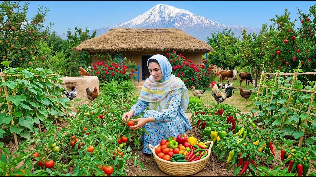 IRAN Daily Village Life : Rural Cooking in the High Mountains of Northern Iran