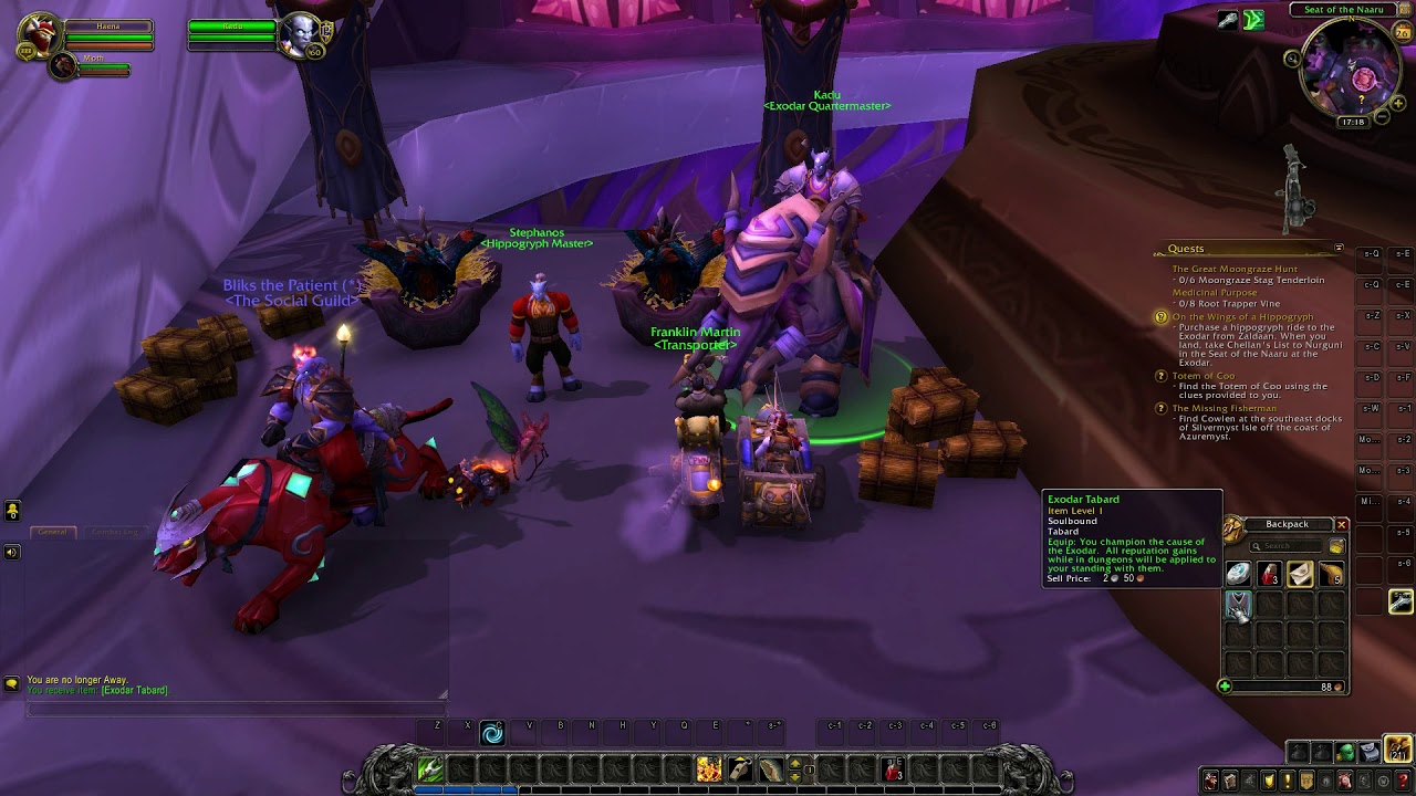 Where to find Exodar Quartermaster - World of Warcraft