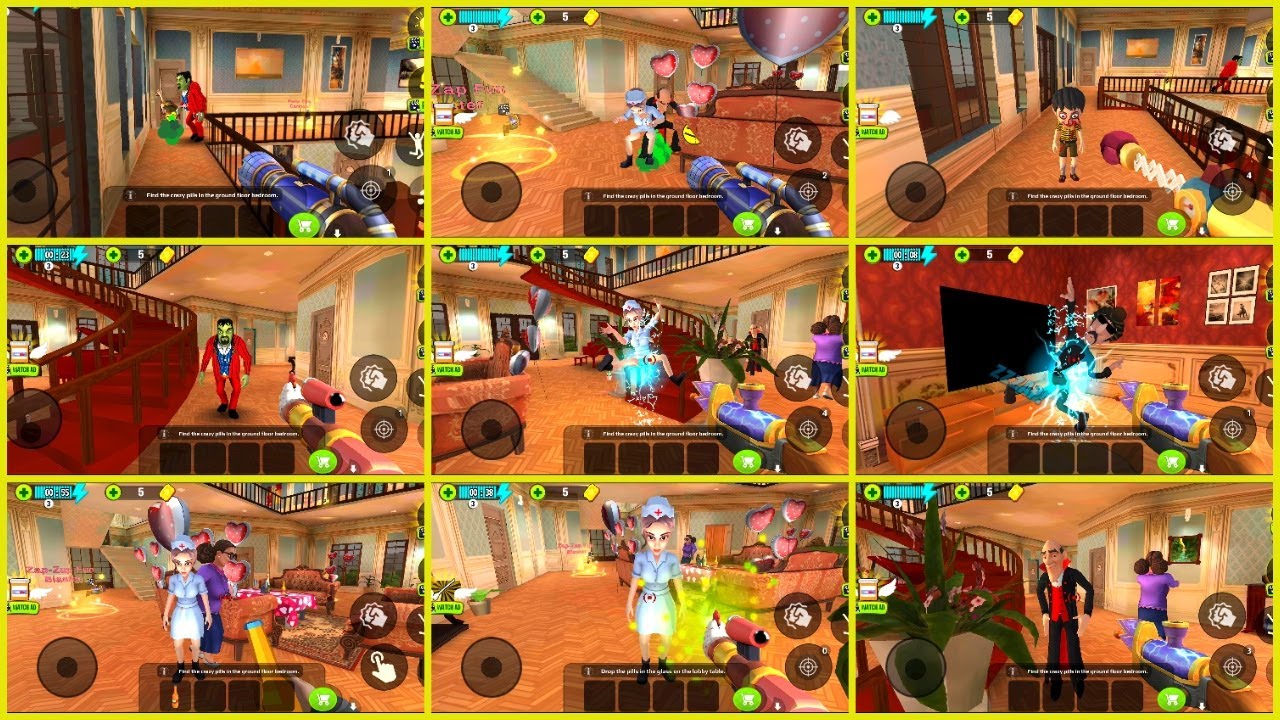 Scary Stranger 3D New Update - All power weapon New funny videos pranks