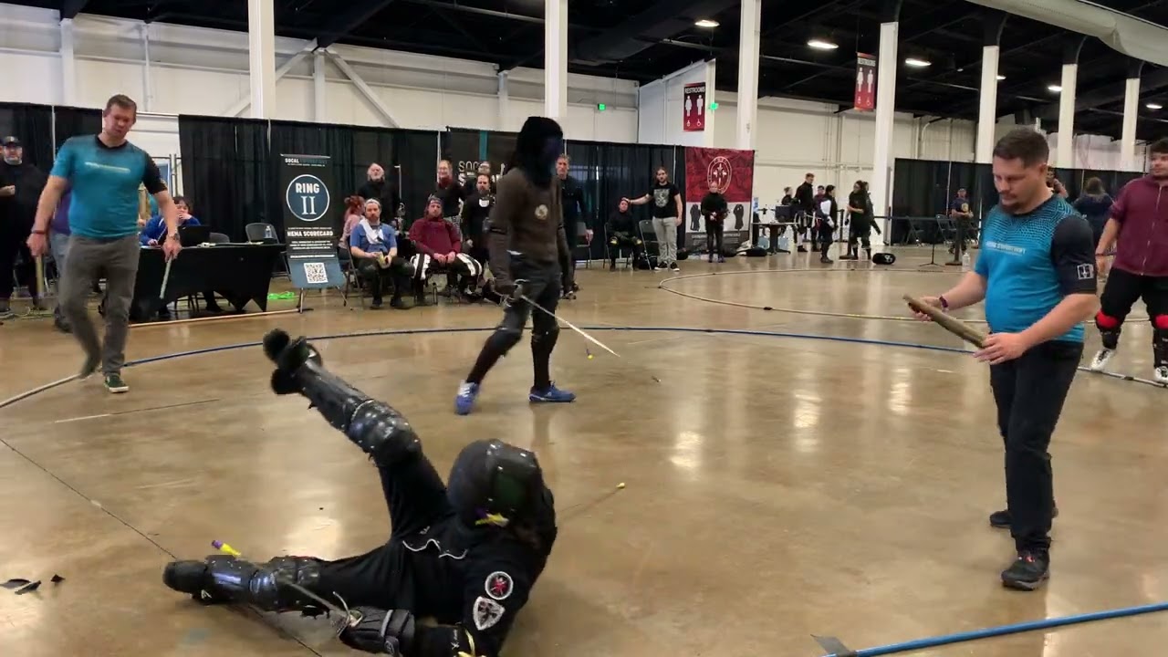 Chandler Brown vs Justinder Singh. Tier A Rapier & Dagger bronze final, SoCal Swordfight 2024